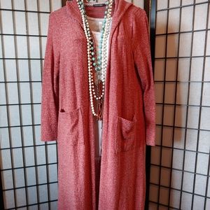 Papermoon Rose Colored Hooded Duster w/ Pockets